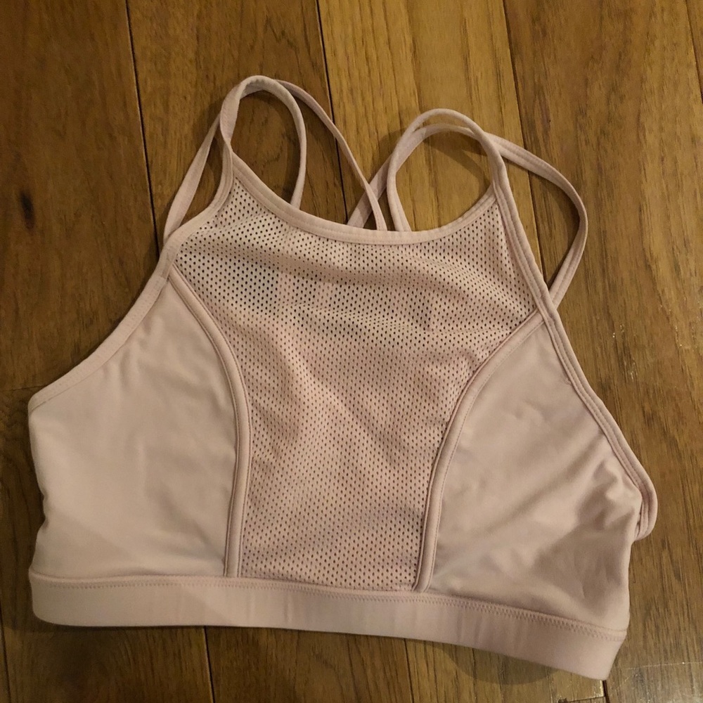 High neck cropped sports bra top